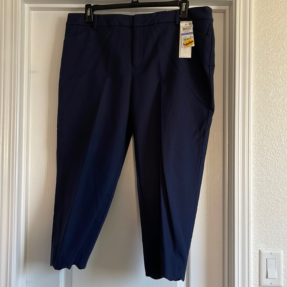 Charter Club Classic Fit Capri Pants - navy blue